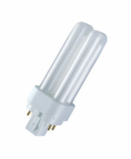 Osram Лампа люминесцентная компактная Dulux D/E 18W/830 тепл. белый G24q-2