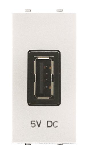 ABB Механизм USB зарядного устройства, 1М, 2000 мА, 5В, серия Zenit, цвет альпийский белый
