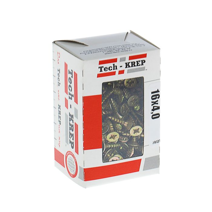 Tech-Krep Саморезы универсальные  16х4,0 мм (200 шт) желтые - коробка с ок.