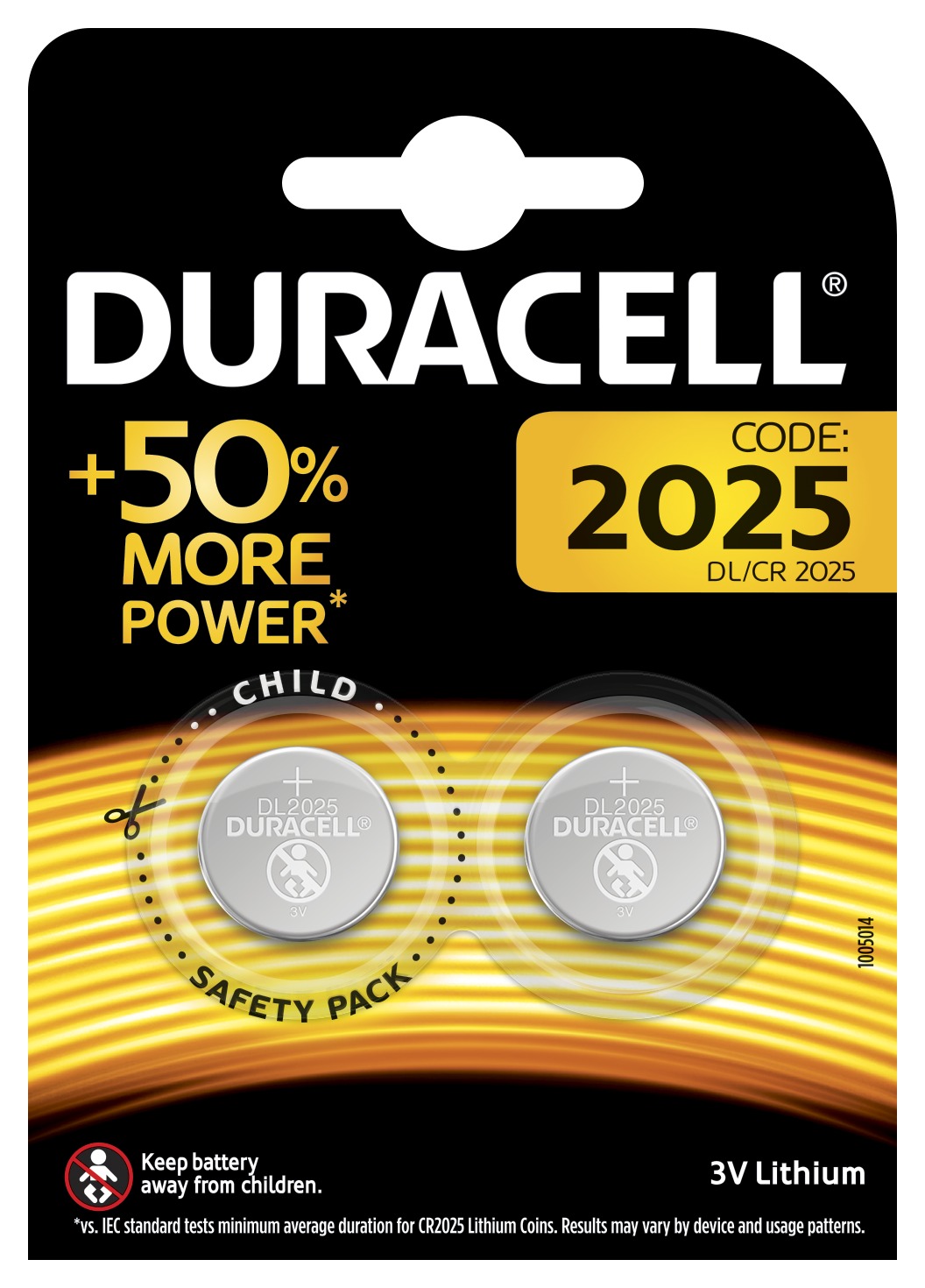 Duracell 5003990 Литиевые батарейки для электронных устройств CR2025-2BL