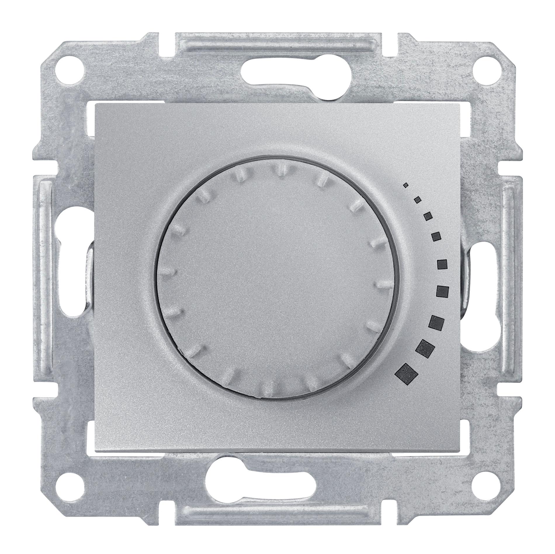SE Sedna Алюминий Светорегулятор поворотный 25-325Вт, для л/н и г/л с электр. трансформатором