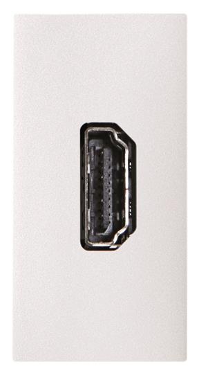 ABB Zenit Альпийский белый Механизм HDMI разъёма, тип А, с безвинтовым подключением проводов (20п), 1-модульный