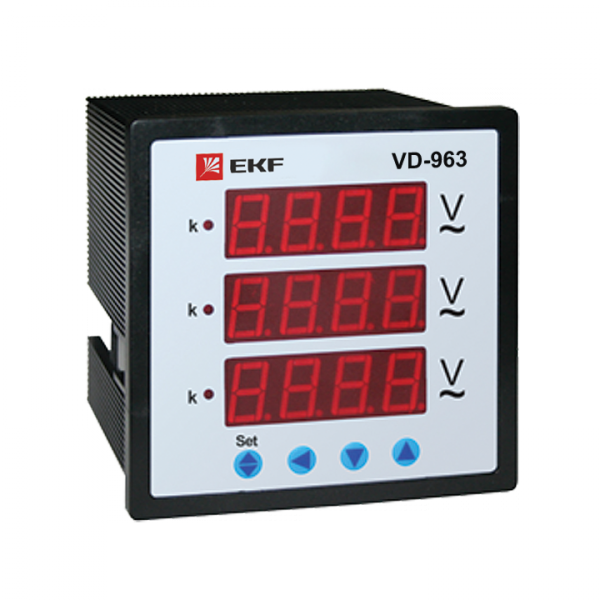 EKF VD-963 Вольтметр цифровой на панель (96х96) трехфазный PROxima