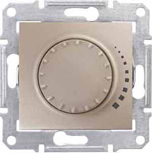 SE Sedna Титан Светорегулятор поворотный 25-325Вт, для л/н и г/л с электр. трансформатором