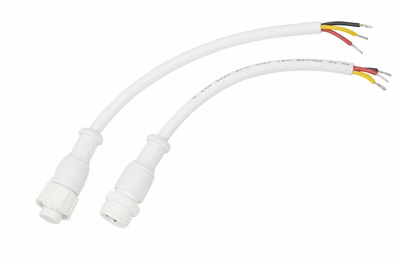 REXANT Соединительный кабель (3pin) герметичный (IP67) 3х0.5мм² 300V белый