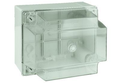 DKC Коробка распределительная 150х110х135 IP 56 с гладкими стенками и прозр крышкой, серая