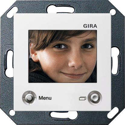 Gira S-55 Бел глянц ЖКИ-дисплей цветной для внутренней квартирной станции скрытого монтажа