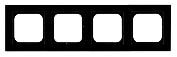 Ospel Sonata Стекло Черное Рамка 4-ая , толщина 6 мм (без внутр вставки)