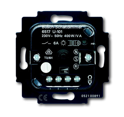 ABB BJE Мех Светорегулятор поворотный для л/н, обм тран (с отд выходом-выкл 6А), 400W