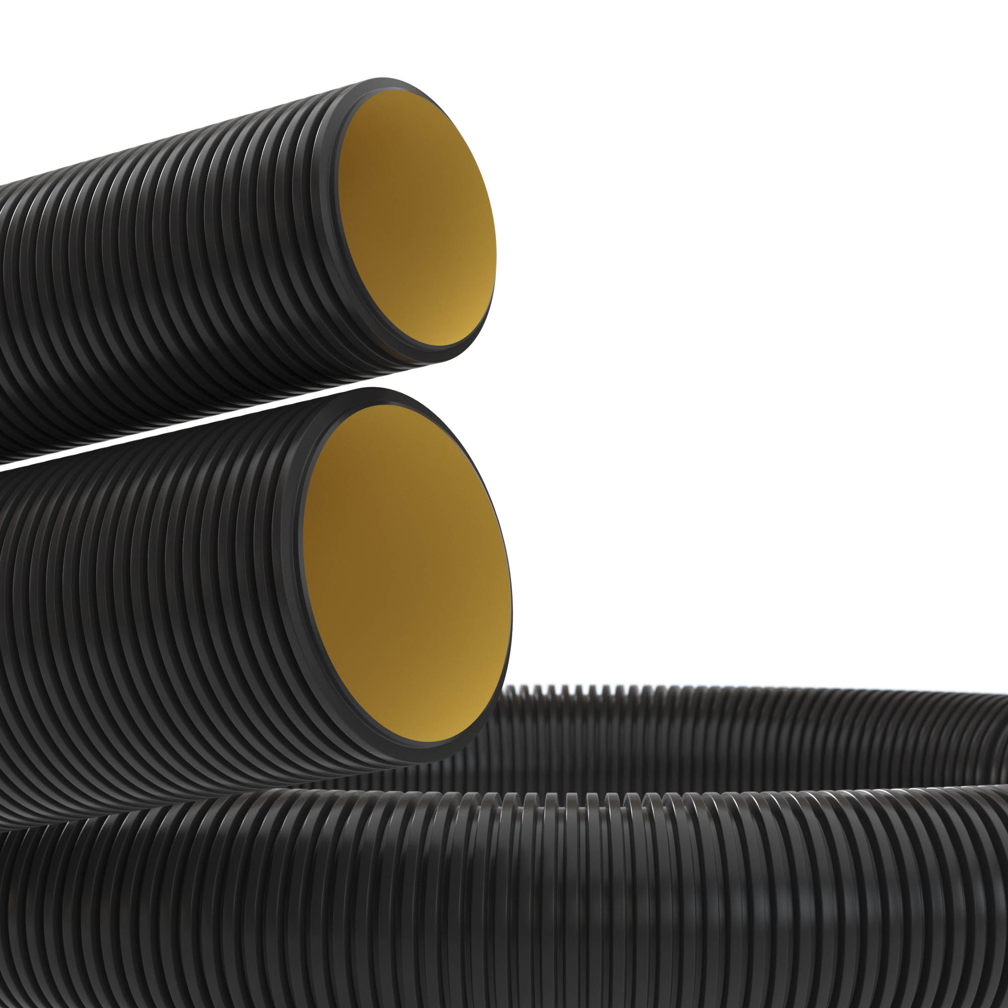 DKC Труба гибкая двустенная для кабельной канализации д.90мм, цвет черный, в бухте 50м., без протяжки