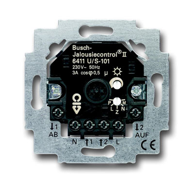 ABB Механизм электронного выключателя жалюзи Busch-Jalousiecontrol, с возможностью подключения датчиков, 3А при cosφ=0.5