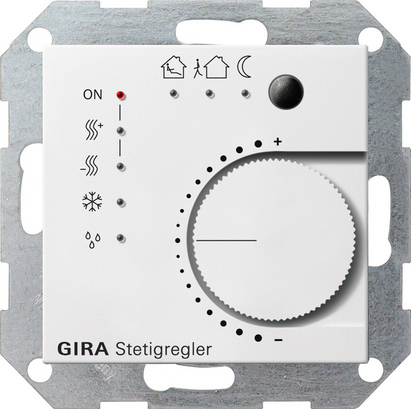 Gira KNX S-55 Бел глянц Многофункциональный термостат с коплером
