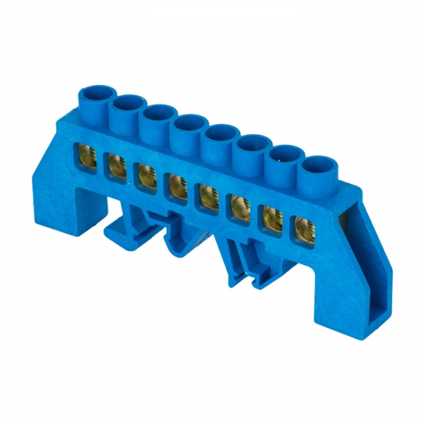 EKF Шина "0" N (8х12мм) 8 отверстий латунь синий нейлоновый корпус комбинированный розничный стикер PROxima