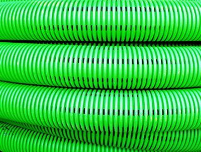 DKC Труба гибкая двустенная дренажная д.110мм, класс SN8, перфорация 360 град., цвет зеленый