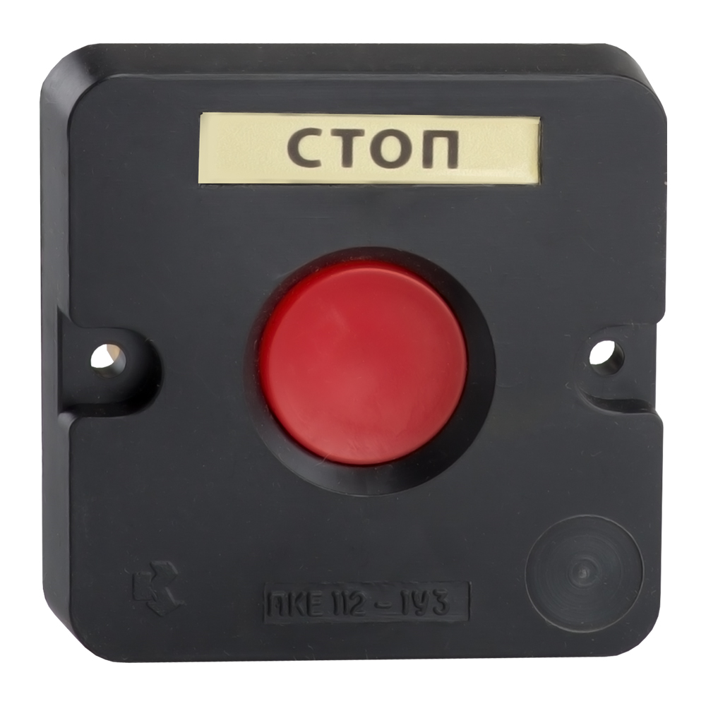 КЭАЗ Пост кнопочный ПКЕ 112-1-У3-IP40 (красная кнопка)