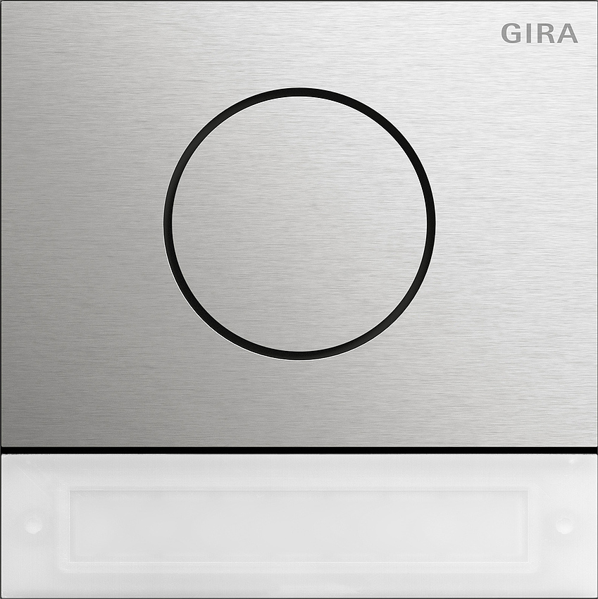 Gira Модуль дверной станции 106 с кнопкой ввода в эксп. System 106 сталь