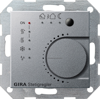 Gira KNX S-55 Алюминий Многофункциональный термостат с коплером