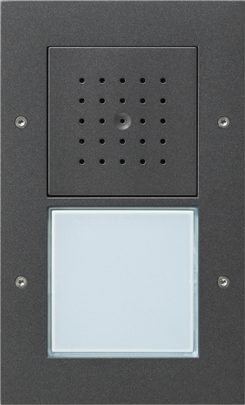 Gira TX-44 Антрацит Вызывная станция (аудио) наружного монтажа, на 1 абонента, белая подсветка
