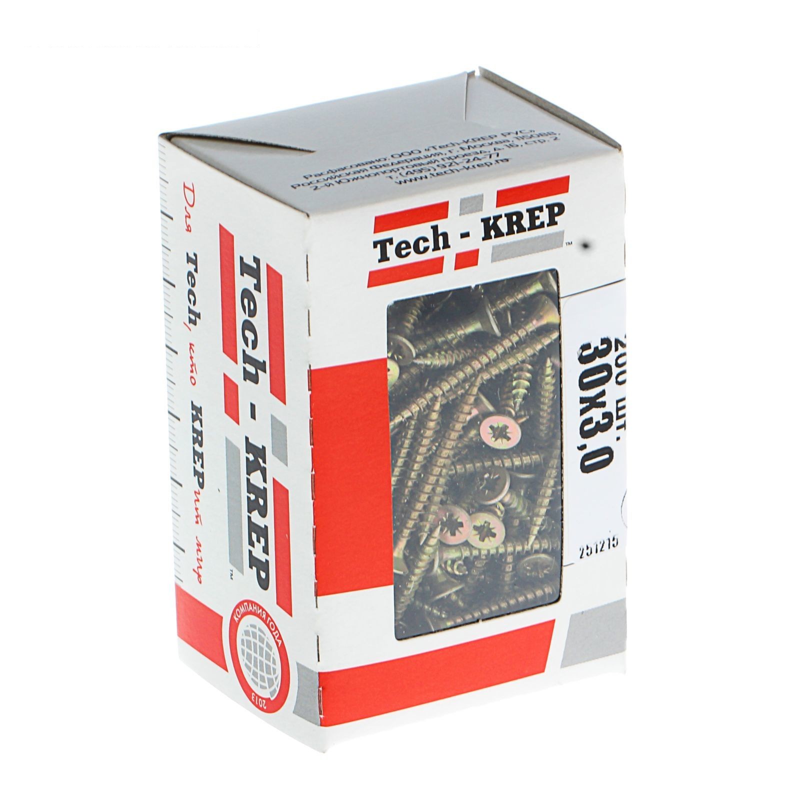 Tech-Krep Саморезы универсальные  30х3,0 мм (200 шт) желтые - коробка с ок. 102227
