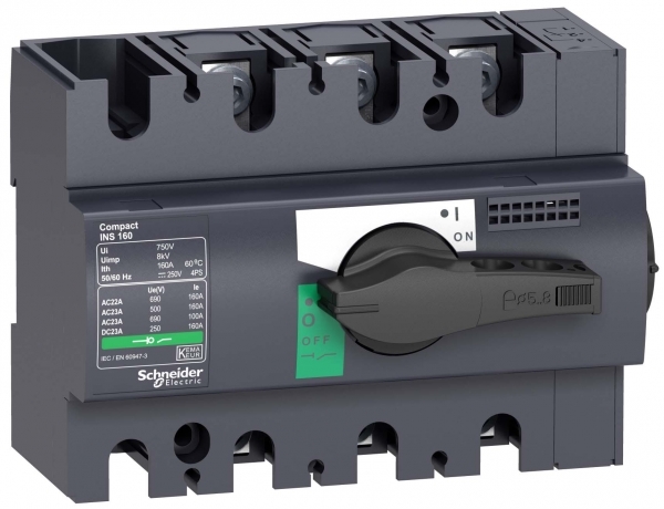 SE Interpact INS/INV Выключатель-разъединитель 3P 100А рукоятка спереди