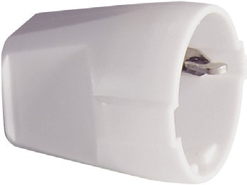 ABL Розетка кабельная термопласт 16A, 2P+E, 250V, (белый)