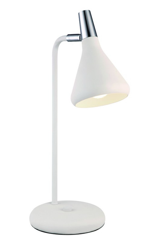 Arte Lamp Ciclone Хром/Белая Лампа настольная офисная 1x40W 1xE14