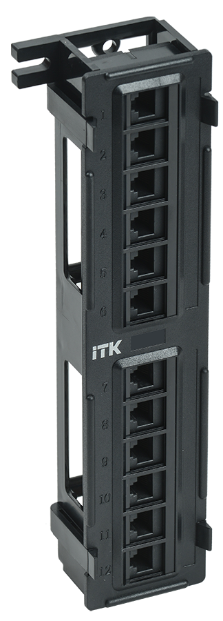 IEK ITK Настенная патч-панель кат.6 UTP, 12 портов (IDC Dual)