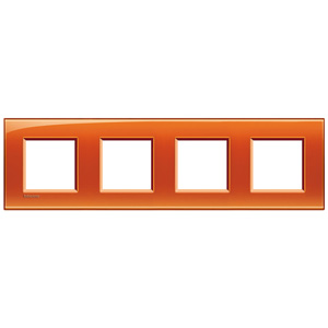 BT LL Оранжевый Рамка прямоугольная, 2+2+2+2 поста
