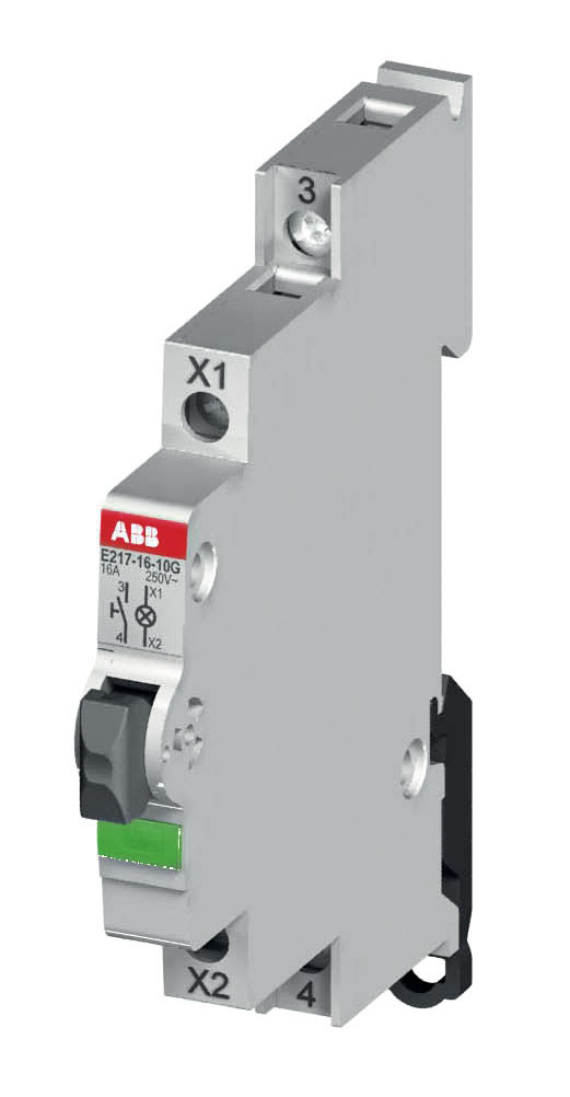 ABB E217-16-01D Выключатель кнопочный с зеленой подсветкой