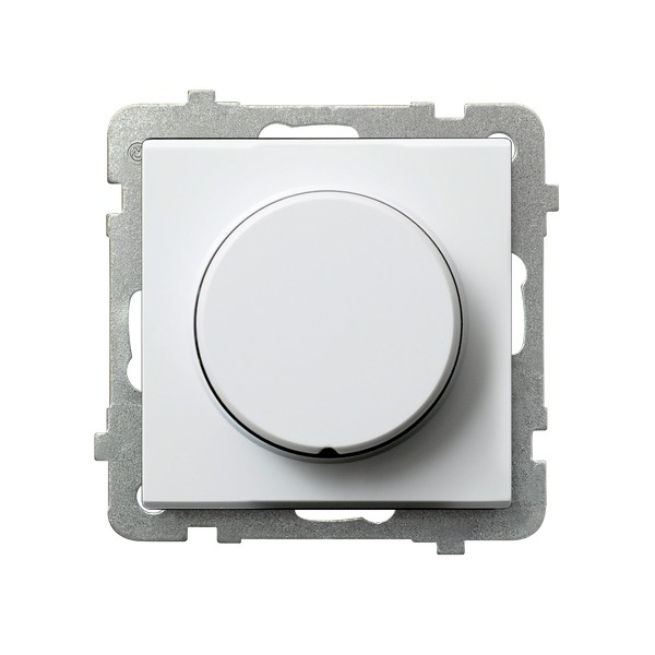 Ospel Sonata Белый Светорегулятор поворотно-нажимной для нагрузки лампами
накаливания, галогенными и LED