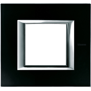 BT Axolute Черное стекло Рамка 2 мод прямоугольная
