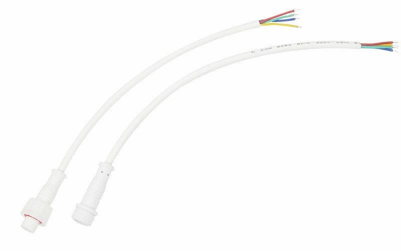 REXANT Соединительный кабель (4pin) герметичный (IP67) 4х0.35мм² 300V белый