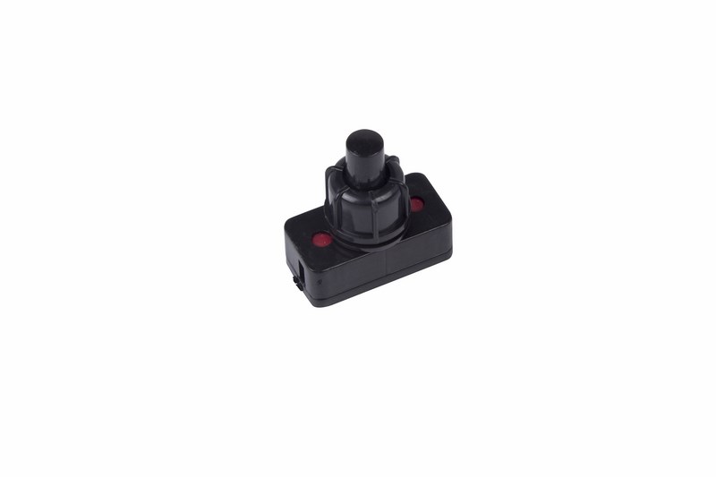 REXANT Выключатель-кнопка 250V 1А (2с) ON-OFF черный (для настольной лампы)
