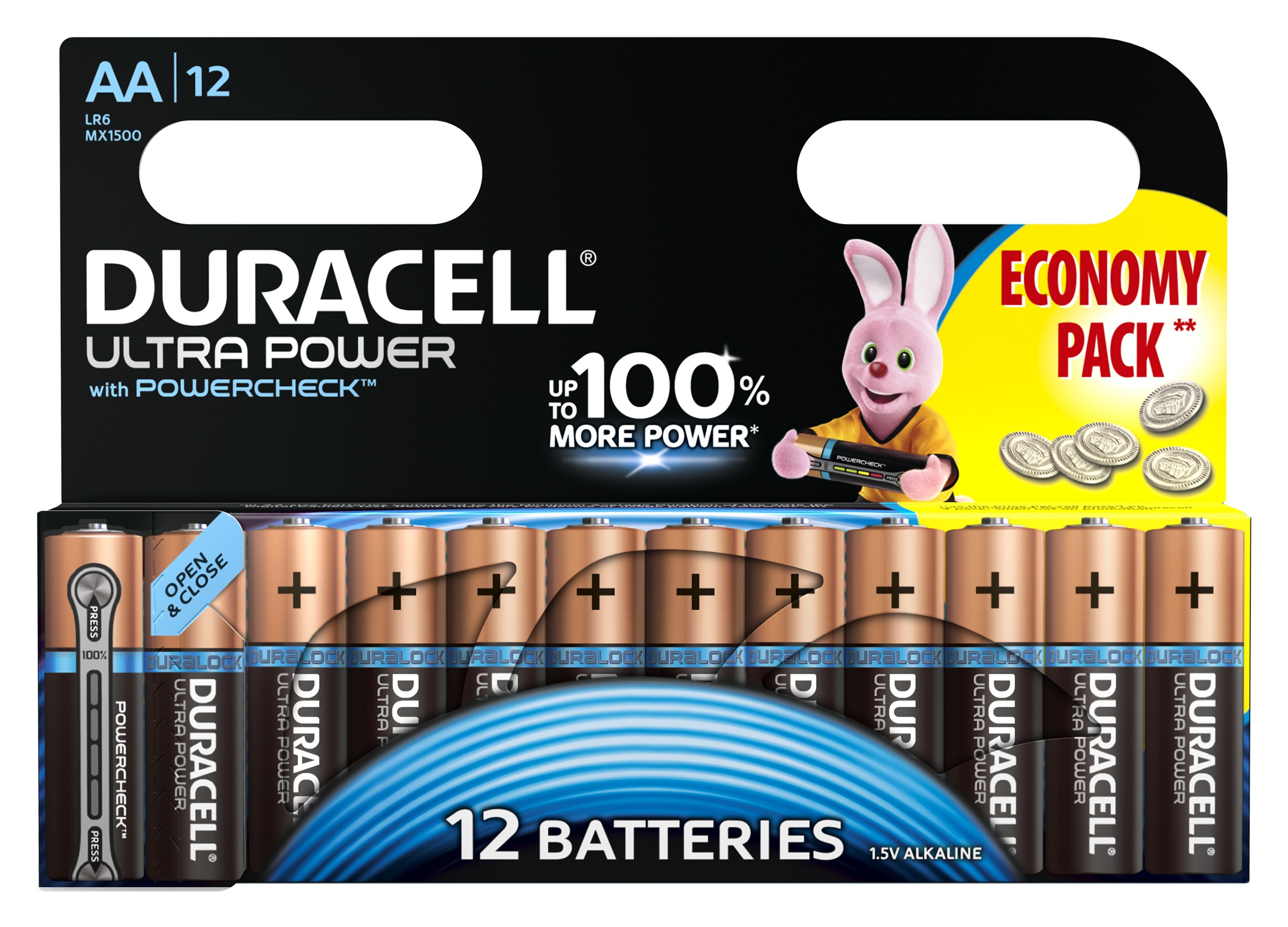 Duracell 5005822 Алкалиновая батарейка типа AA / LR6 / MN 1500" LR6-12BL Ultra Power