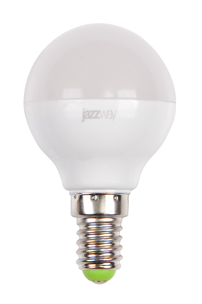 Jazzway Лампа светодиодная (LED) «шар» d45мм E14 180° 7Вт 220-240В матовая нейтральная холодно-белая 5000К