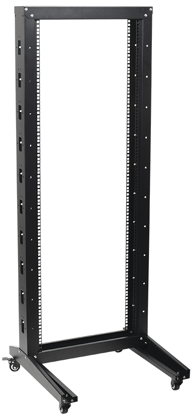IEK ITK 19" однорамная стойка, 42U, 600x600, на роликах, черная