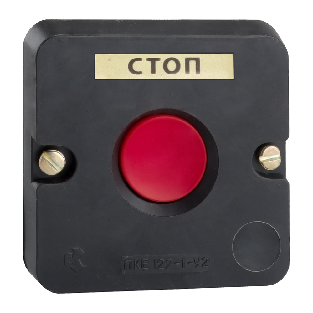 КЭАЗ Пост кнопочный ПКЕ 122-1-У2-IP54 (красная кнопка)