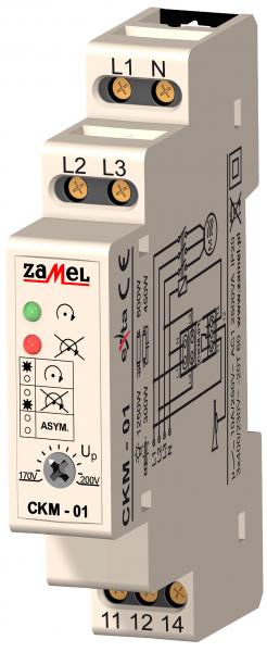 Zamel Реле контроля чередования фаз и падения напряжения 3Ф 10А 170/200VAC (Umin) IP20 на DIN рейку