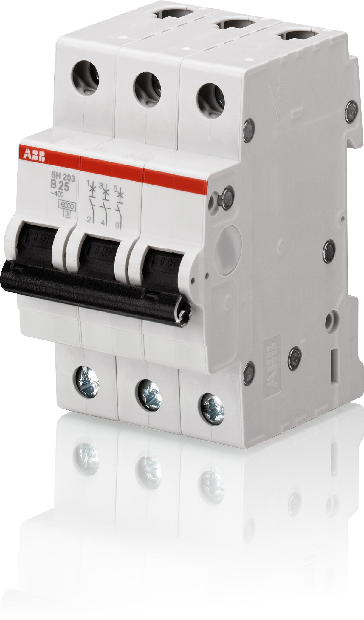 ABB Выключатель автоматический 3-пол. SH203L C6