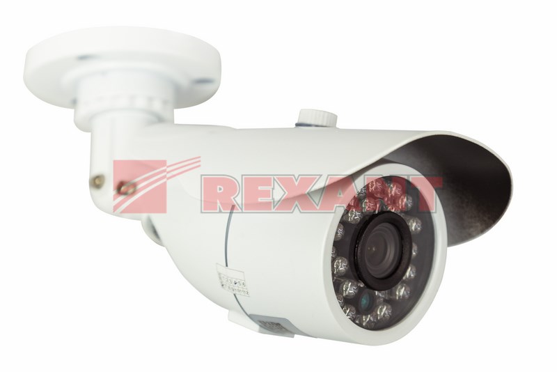 REXANT Цилиндрическая уличная камера AHD 1.0Мп (720P), объектив 3.6 мм., ИК до 20 м.