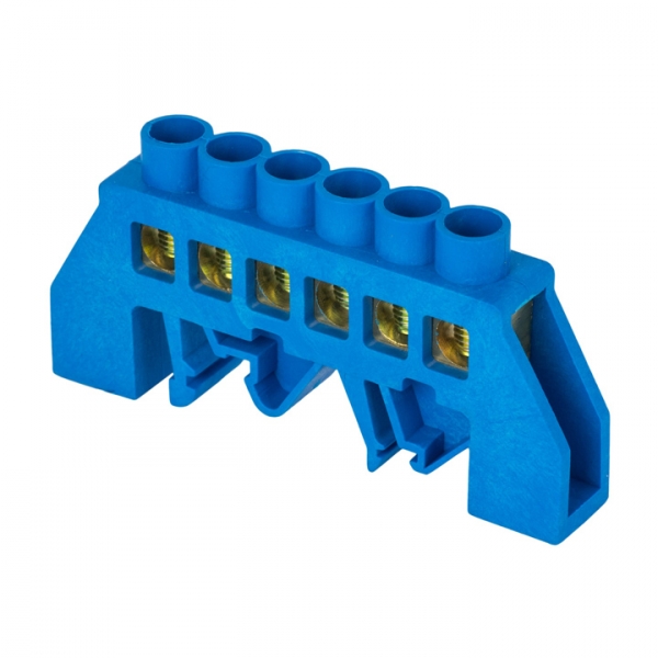 EKF Шина "0" N (8х12мм) 6 отверстий латунь синий нейлоновый корпус комбинированный розничный стикер PROxima