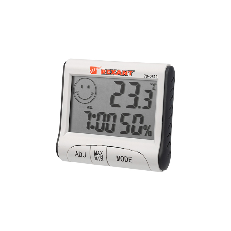 REXANT Термогигрометр комнатный с часами и функцией будильника