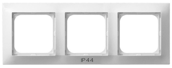 Ospel Impresja Белый Рамка 3-ая для выключатель IP-44