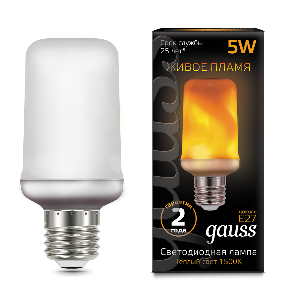 Gauss Лампа LED T65 Corn Flame 5W E27 1500K 1/10/100