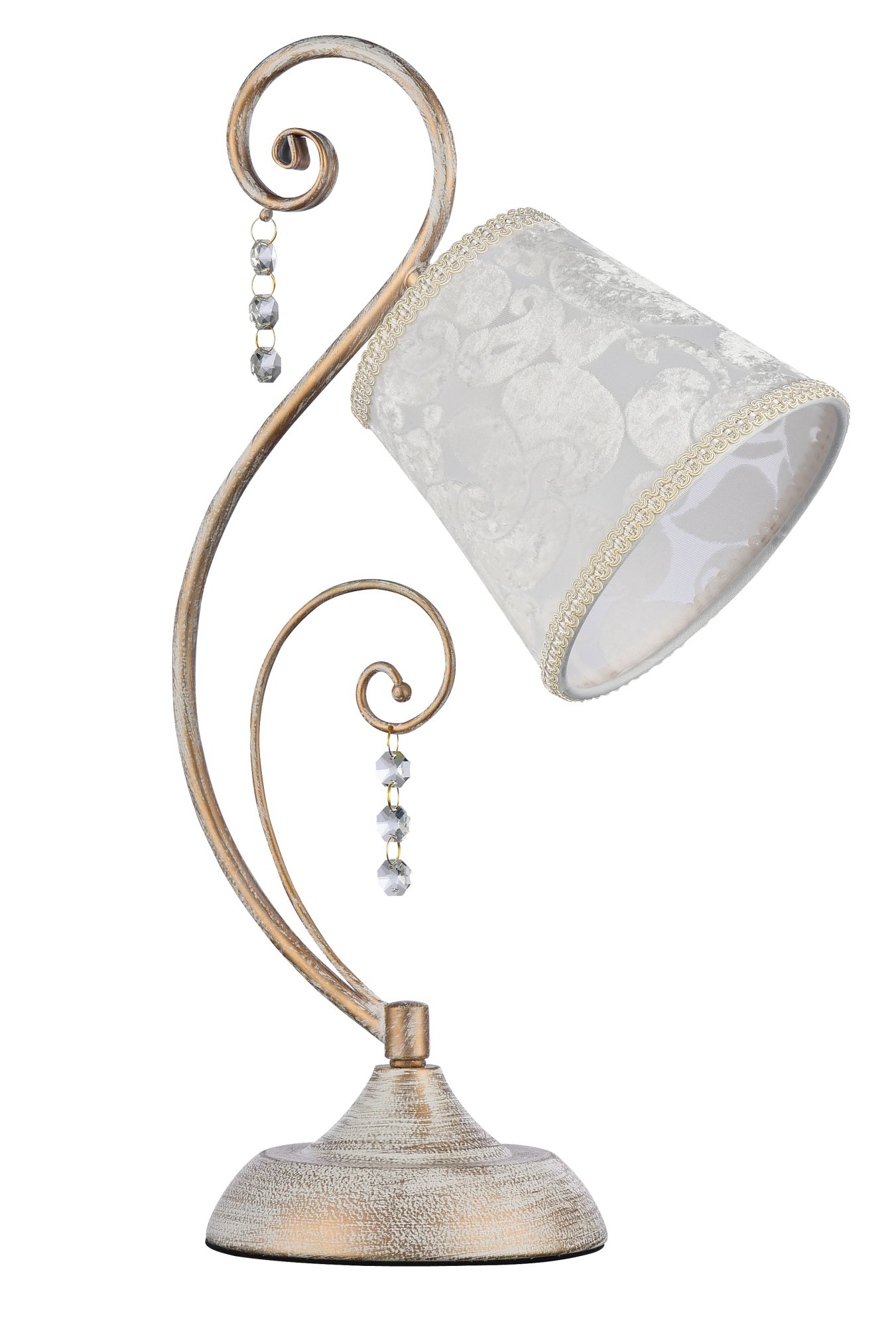 Freya Classic Lorette Белый с Золотом Настольная лампа E14 40W