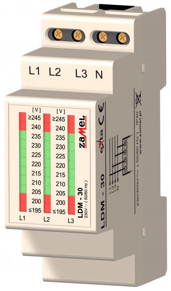 Zamel Указатель уровня напряжения 3Ф 195-245VAC IP20 на DIN рейку