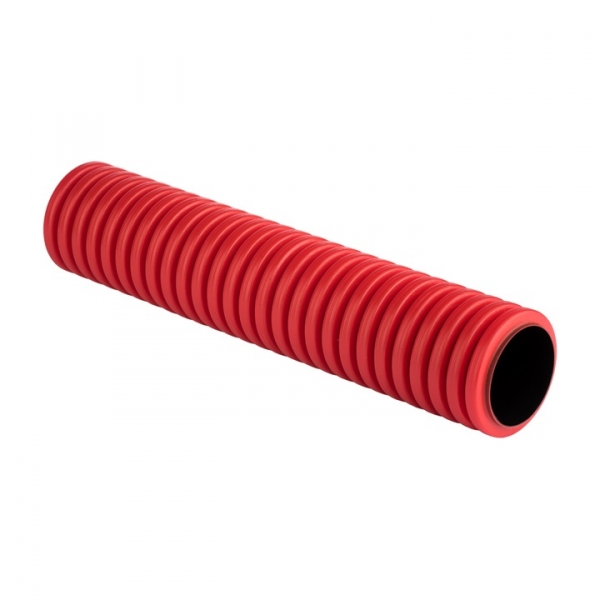 EKF Труба гофрированная двустенная жесткая ПНД d63 6м (36м/уп) красная, 
