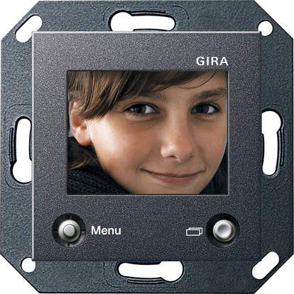 Gira S-55 Антрацит ЖКИ-дисплей цветной для внутренней квартирной станции скрытого монтажа
