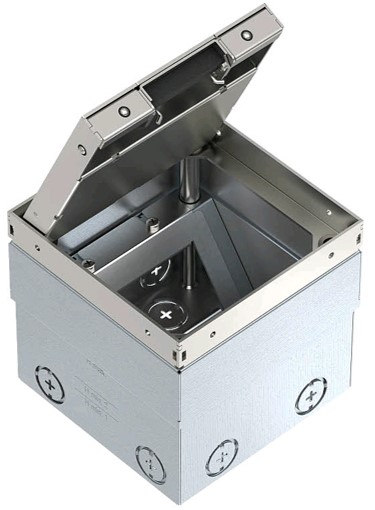OBO Bettermann Лючок UDHome2 пустой (выемка 15 мм) 140х140х110 мм (нержавеющая сталь) на 2 модуля ЭУИ 45х45 мм