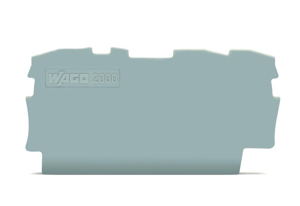 Wago Торцевая и промежуточная пластина 0,7 мм толщиной, серые 2000-1391